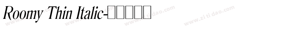 Roomy Thin Italic字体转换